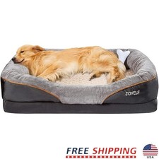 Orthopedic Dog Bed Memory Foam Non-Slip Bolsters Removable Cover Plush Toy New
