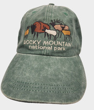 Rocky Mountain National Park Hat Ouray Sportswear Elk Vintage Green Cotton Cap