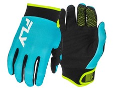 Fly Racing Youth F-16 Gloves Aqua/Black/White