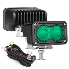 For Toyota Tacoma Hood Ditch 3" Green LED Light Pod Bumper Mount Bracket Wire US