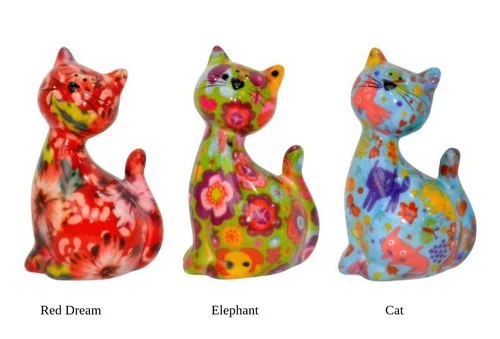 Money Box Cat Caramel Ceramic Pomme Pidou Size S Approx 8x7x13cm