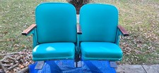Madison Square Garden Authentic RARE Vintage Teal Seat Pair Steiner NY Rangers 