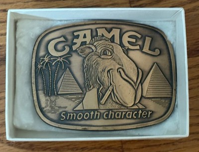 Camel Joe Smooth Character Pyramid & Palms BELT BUCKLE  NEW RJ Reynolds 1990 s