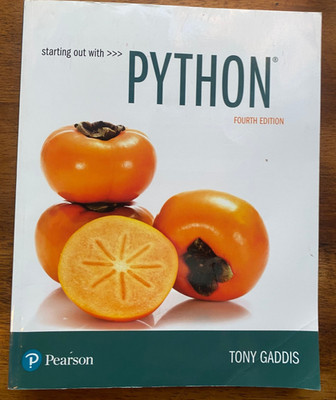 Starting Out with Python 4th Edition by Tony Gaddis (2017, Paperback)
