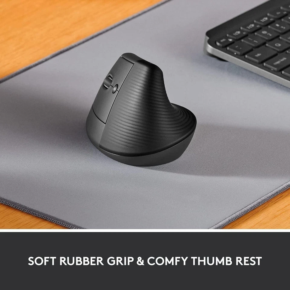 Logitech Lift for Business Left, Vertical Ergonomic Mouse - Left-Handed Wireless - Image 4 of 4