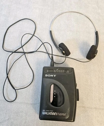 Sony Walkman WM-FX21 AM/FM Cassette Player Portable Radio w/ Headphones