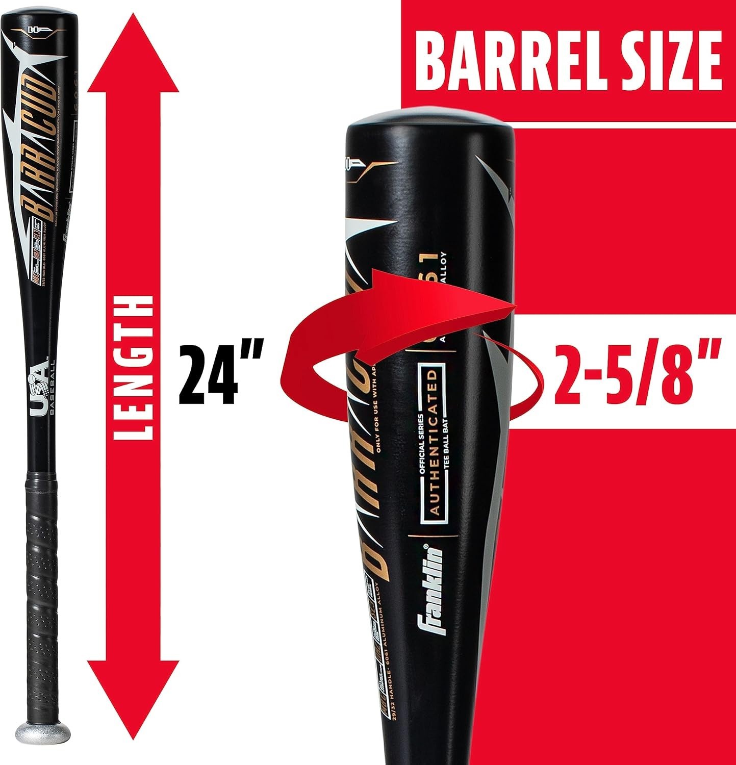 Kids Teeball Bat - Venom + Barracuda Aluminum + Co thumbnail 9
