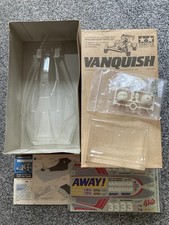 NEW 1/10 RC TAMIYA VINTAGE 58079 VANQUISH 4WD BUGGY BODY REAR WING & DECALS RARE