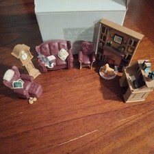 Avon Victorian Memories Living Room Miniature Furniture Collectible Set 2001