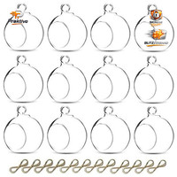 Teelichthalter Glas 6Cm HäNgend 12Er Set Glaskugeln FüR Dekoration Weihnachten