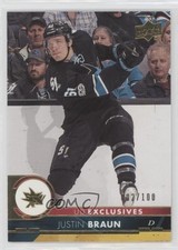 2017-18 Upper Deck Exclusives 2/100 Justin Braun #154 k5i