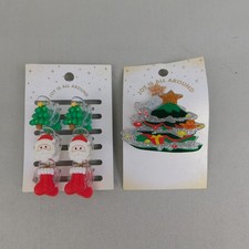 Christmas Hair Accessories 3D Santa, Boots, Christmas Tree Claw Clips 7446