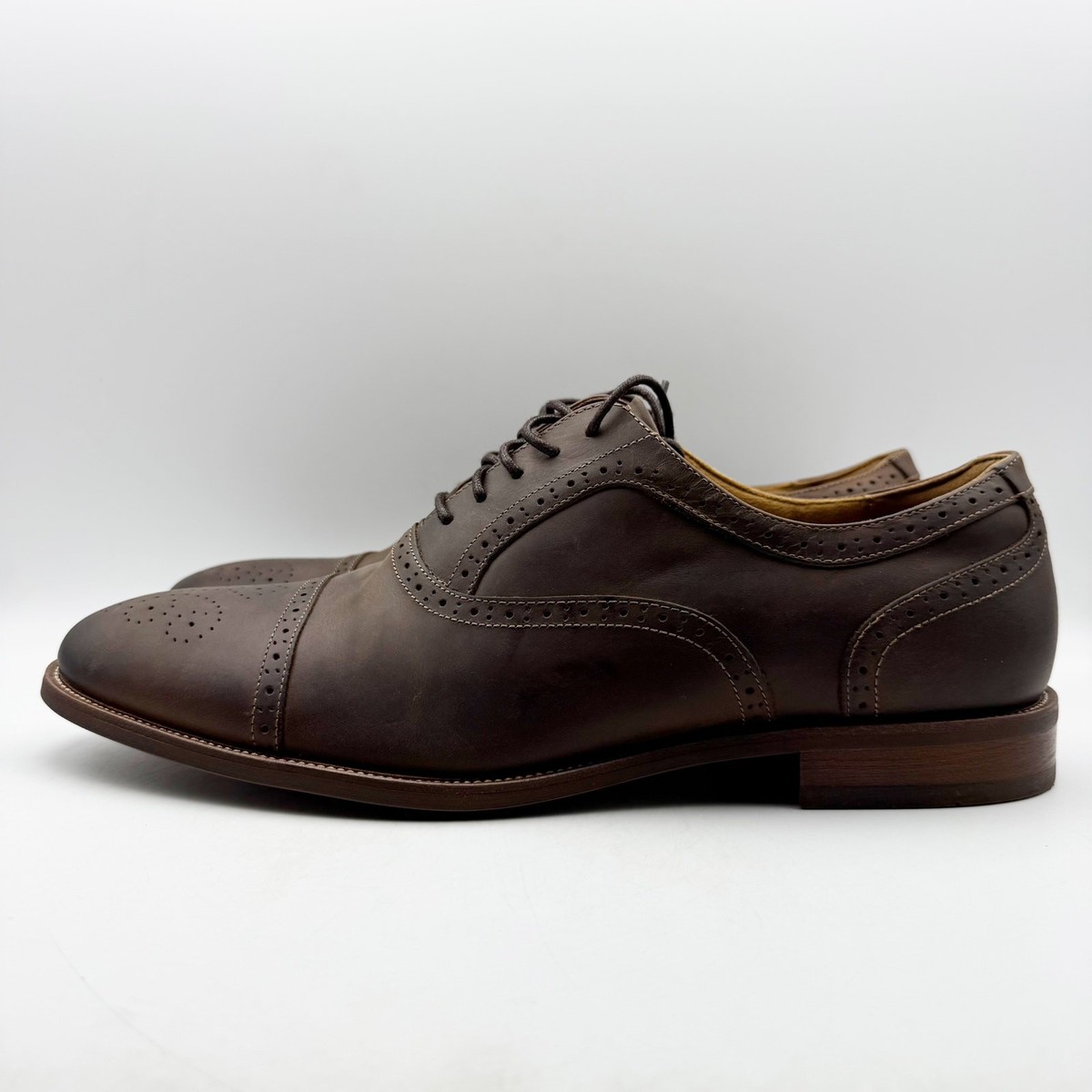 Florsheim Mens Cap Toe Bal Oxford Shoe Size 14M Brown 