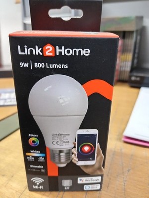 Link2Home WiFi LED GLS Lampen, 9W, Smart Glühbirnen, RGB, Alexa/Google Voice