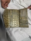Brahmin Gold Croc-Embossed Long Clutch Wallet, Logo Accent, Credit Card — photo 4