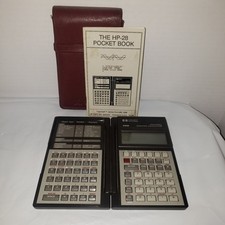 HP-28S Advanced Scientific Calculator, Leather Case, Original Pocket Book Manual