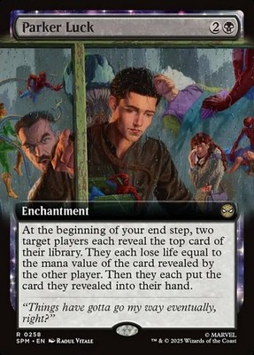 x1 Parker Luck - Extended Art R MTG Marvel's Spider-Man M/NM, English