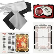Card Grading Centering Tool for Pokemon, Card Cleaning Kit, Grading Tool
