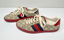 Gucci Ace Supreme GG Monograma Lona Zapatos Entrenadores Tenis Para Hombre Talla 9