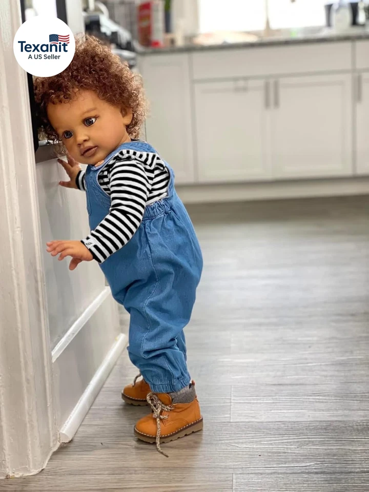 Reborn Baby Dolls Black Toddler Boy 26 Inch Big Size Lifelike African American B - Image 2 of 4