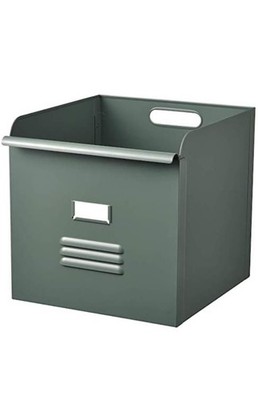IKEA REJSA Metal Storage Box, 604.577.89 Gray-Green, 12½×13¾×12½'', 