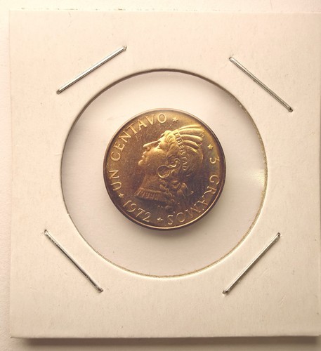 1972 Dominican Republic 1 Centavo Bronze Coin 3 Gramos World Coin