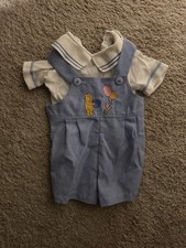 Vintage Boys 90s One-Piece Pooh Embroidered Romper