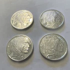 SMI 1 oz silver Buffalo rounds lot of 4 rounds .999 fine silver, 4 oz total