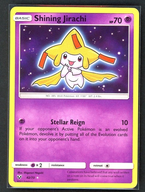 Pokemon Card - Shining Jirachi 42/73 - Shining Legends - NM
