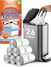 120 Counts 2.6 Gallon Small Drawstring Trash 1 Count Pack of 120 , White