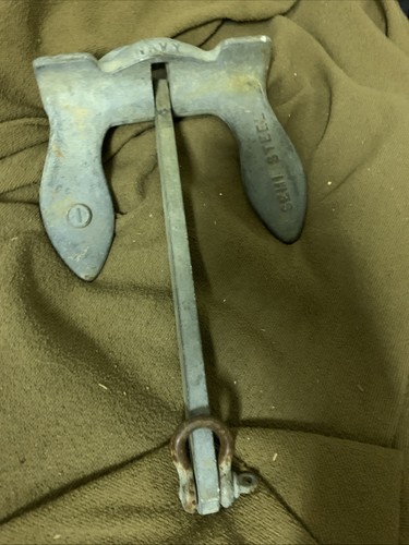 Navy Semi Steel 1 Ten Pound Anchor Vintage Collectible Marine