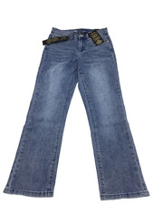 DG2 Diane Gilman Womens New Classic Stretch Jeans in Blue Sz OP