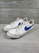 Nike Court Legacy Shoes Sneakers Size 5.5 Y White Royal Blue DA5380-101 Youth