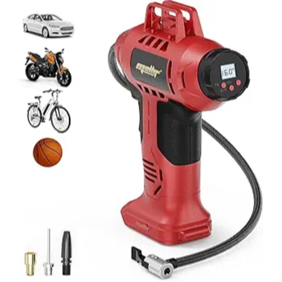 Tire Inflator Air Compressor, Portable Electric Pump for 18V
