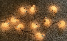 Vintage Christmas Around the World 10 Blow Mold  Goose String Lights Rare