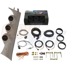 GlowShift B7 Boost EGT Fuel PSI Gauges + Pod for 07-13 Chevy Silverado Duramax