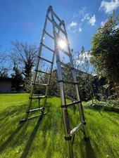 Telescopic Ladder Heavy-Duty 2.5m Stainless Steel A-Frame