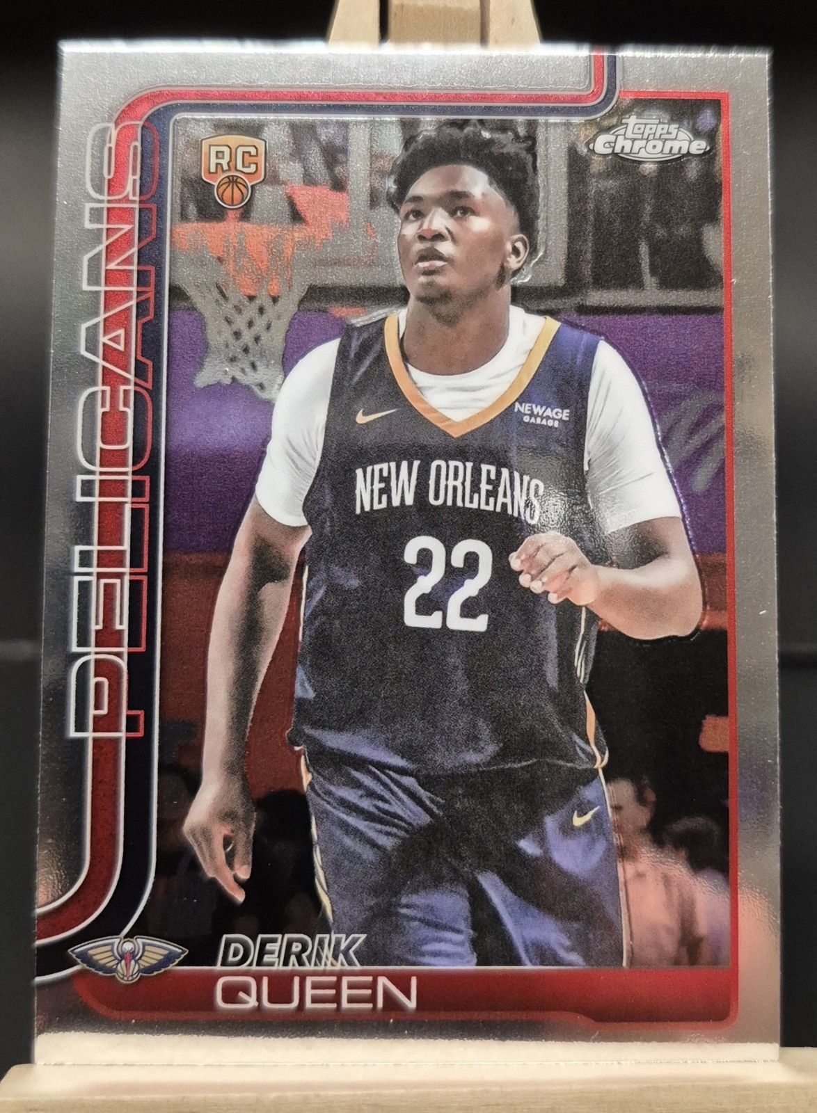 2025 Topps Chrome Derik Queen #263 Rookie RC Pelicans