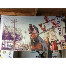 GTA V Grand Theft Auto 5 5ft Flag Chop & Franklin Rockstar Five