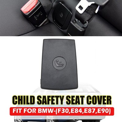 Black Rear Child Seat Safe Anchor ISOFix Cover Flap Fits BMW E84 E87 E90 F30 F35