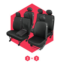 Autositzbezüge Universal Schonbezüge für Hyundai H-1 (99- ) Schwarz 6-Sitze BUS