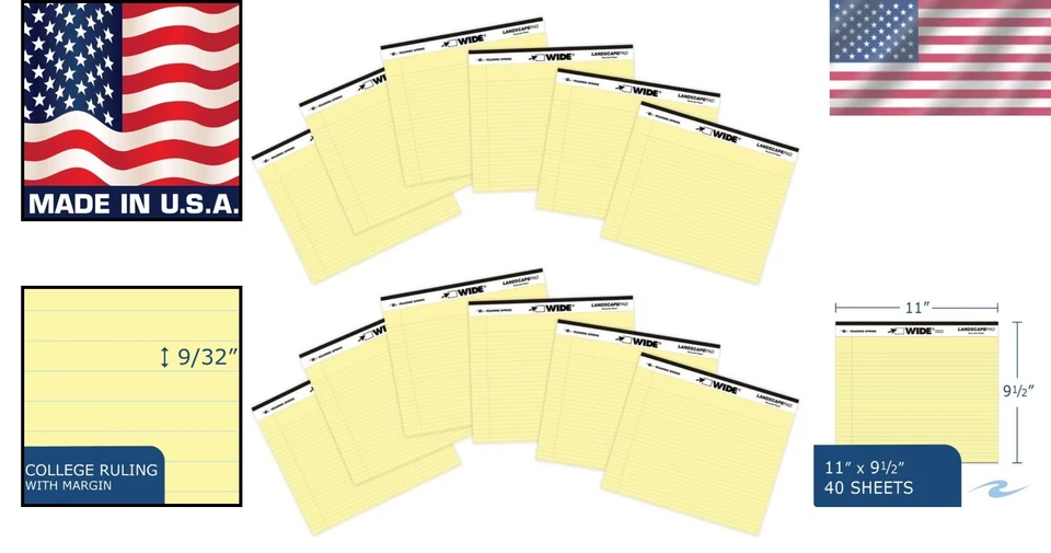 Canary Yellow Legal Pad, College-Ruled, 40 Sheets, 12-Pk - Image 2 of 4
