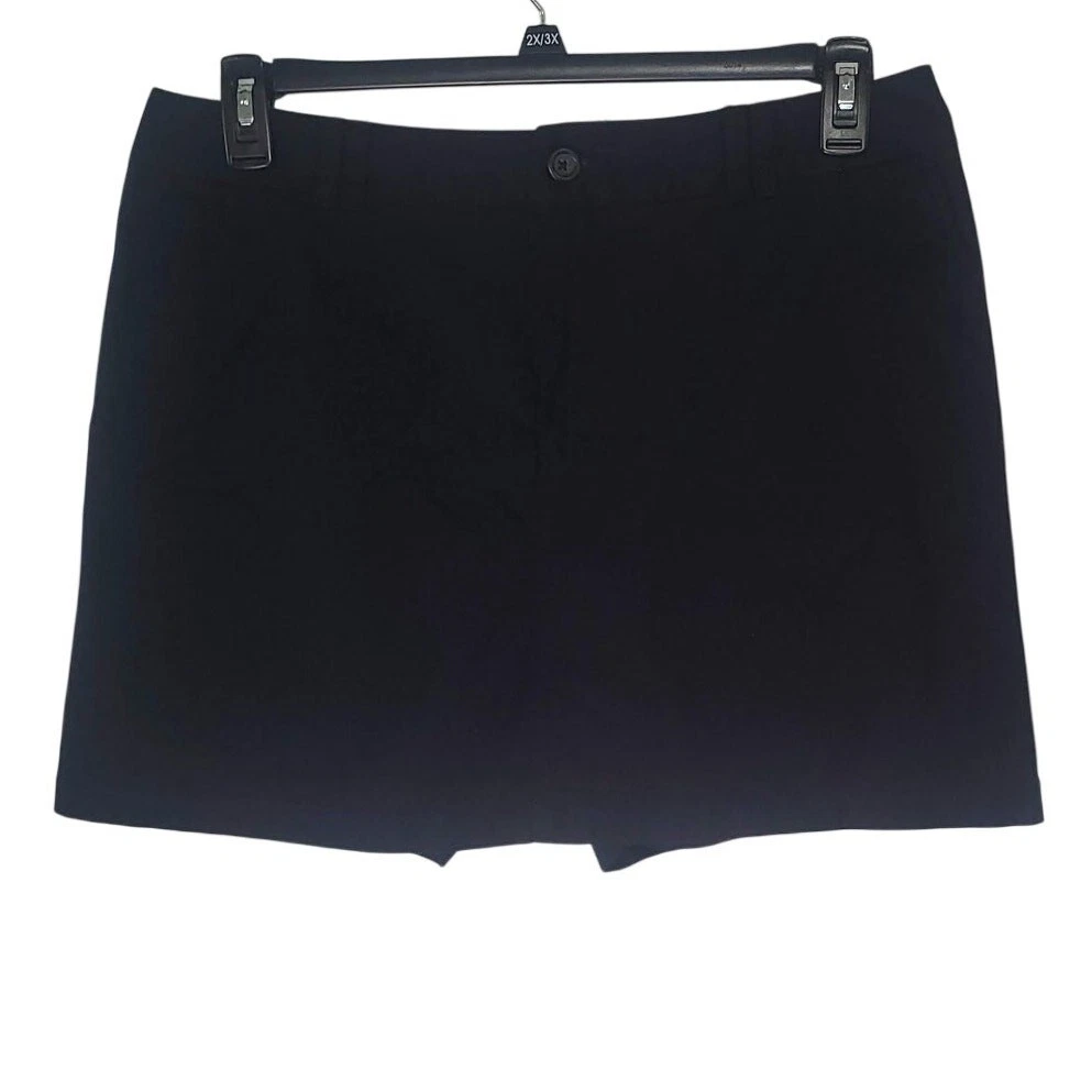 Dockers Black Stretch Cotton Skort Women's Size 12 (35") NWT Preppy Golf