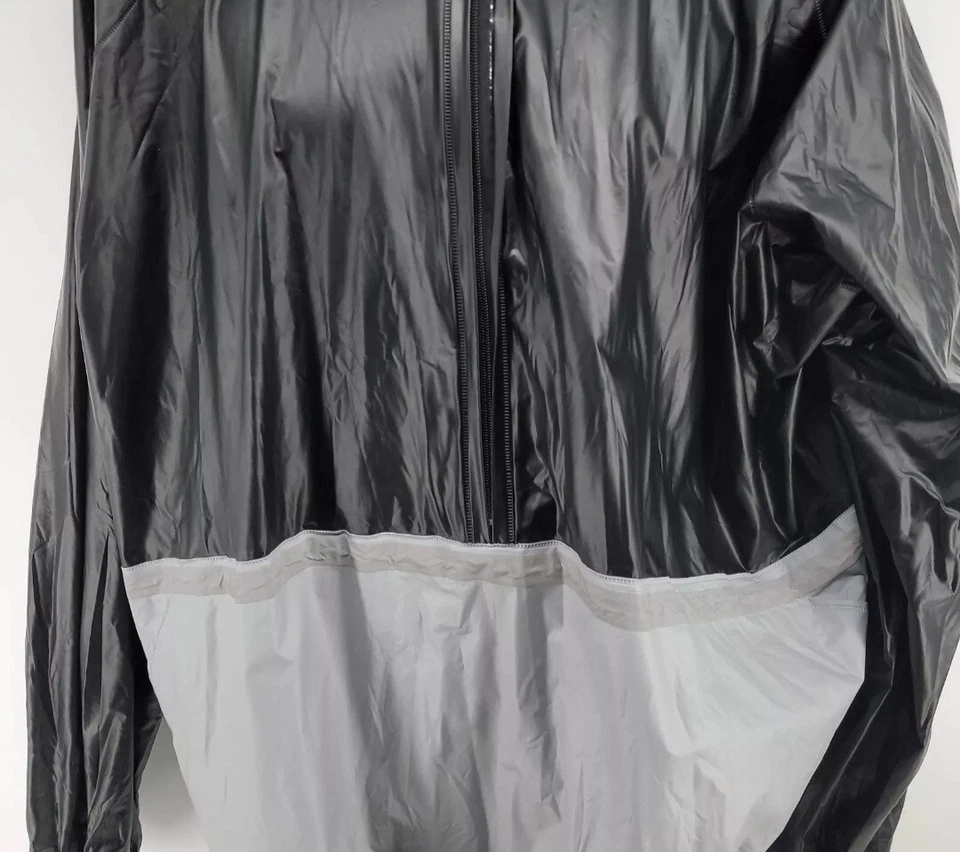 Traje Chaqueta Sauna Gimnasio Gold's M/L Negro Gris Reflectante Ropa de Fitness Foto 4 de 4