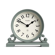 Newgate® - Divisadero mantel clock in green - Arabic dial - decorative scrolls
