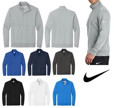 NIKE SOFT BRUSHED FLEECE 1/2 ZIP PULLOVER, SIDE POCKETS, ECO-FRIENDLY,  XS-4XL