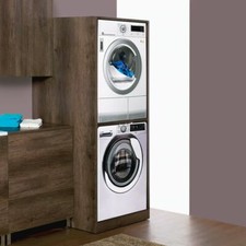 Badschrank / Waschk&uuml;che S&auml;ule Waschmaschine / Trockner Unika ohne T&uuml;ren