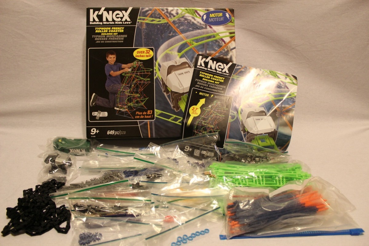 K'NEX Typhoon Frenzy Roller Coaster Building Set plus others