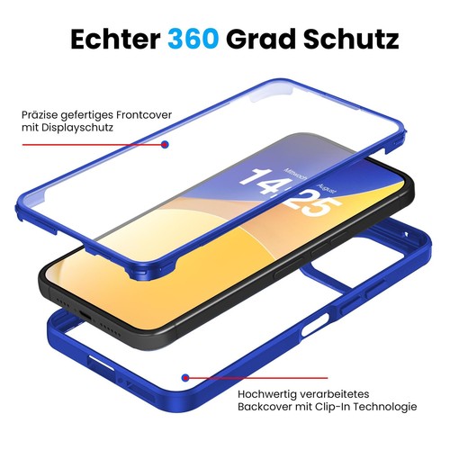 360 Grad Handyhülle für Xiaomi Redmi Note 14 5G / Pro 5G / Pro+ 5G Schutz Case - 第 18/63 張圖片