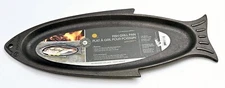 NEW OUTSET Pre-Seasoned Cast Iron Fish Grill & Serving Pan Grillware 